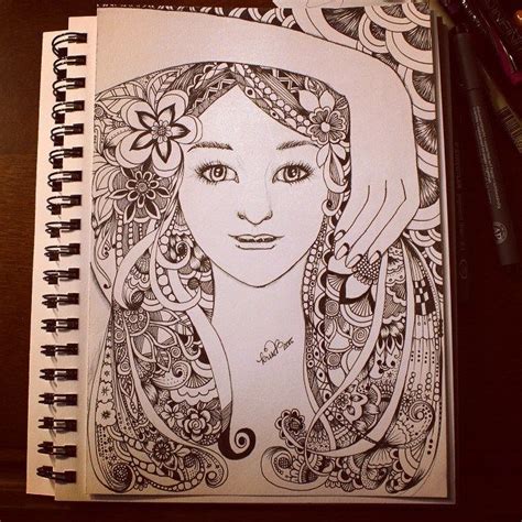 series of faces – drawing part 3 | Abstract drawings, Zentangle art, Zentangle drawings