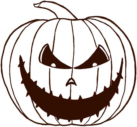 How to Draw a Scary Pumpkin Jack-O-Lantern in Easy Steps for Halloween - How to Draw Step by ...