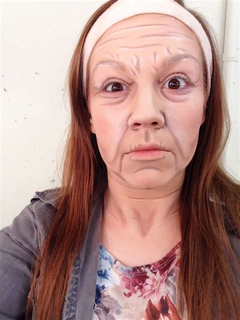 Stage Makeup: Old Age | Old lady makeup, Old age makeup, Makeup wrinkles