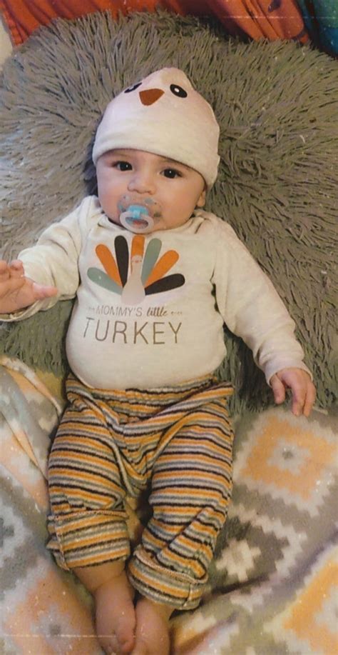 My little turkey on his first Thanksgiving! : pics