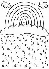 Rainbow And Rain Colouring Poster  Rooftop Post Printables sketch template