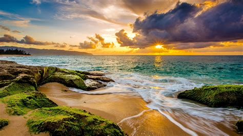 Sunset in Hawaii Beach Wallpaper 4k Ultra HD ID:3788