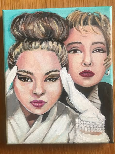 Portrait Painting of Two Girls Circa 1960's in a Photo - Etsy