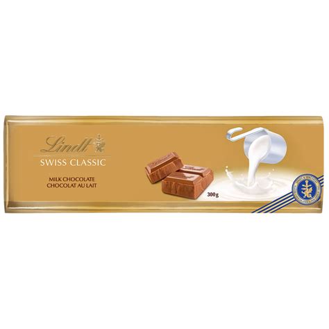 Lindt SWISS CLASSIC Gold Milk Chocolate Bar, 300g