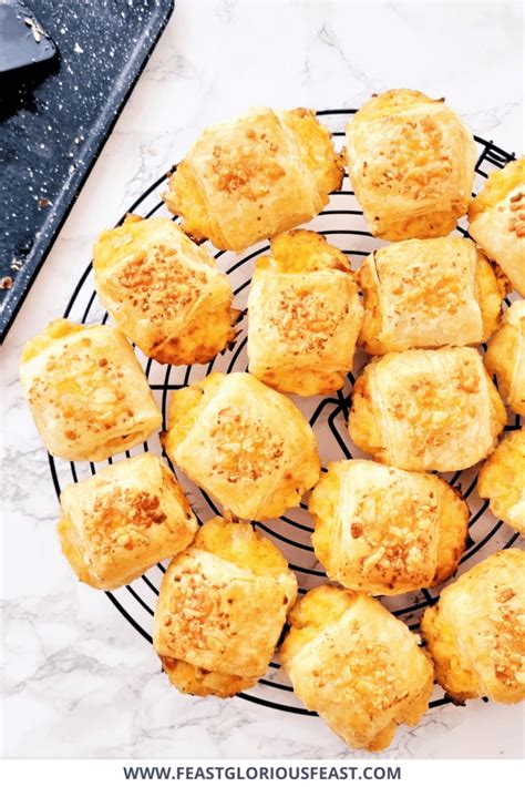 Cheese & Onion Rolls with Puff Pastry – Feast Glorious Feast