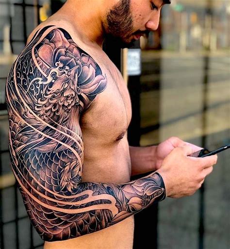 Men Tattoos Arm Sleeve, Half Sleeve Tattoos For Guys, Dragon Sleeve Tattoos, Japanese Sleeve ...