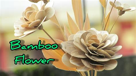 Bamboo flower#Flower made by bamboo#Handmade bamboo flower#Bamboo craft - YouTube