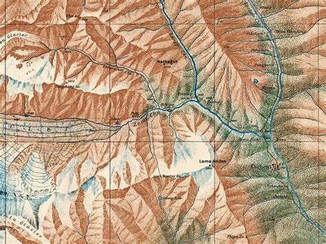 Map of Sikkim and Himalayas Comprehensive Topographical Map | Etsy