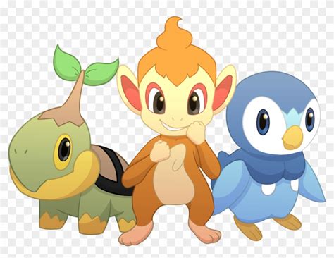 Gen Iv Starters - Pokemon All Starters Gen 4 Turtwig, HD Png Download - 2048x1536(#4334604 ...