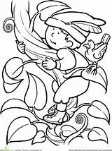 Color Jack And The Beanstalk Worksheet Fairy Tales Preschool  sketch template