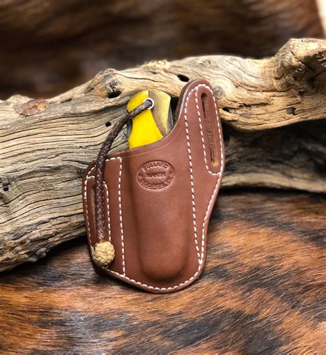 Forward Slant Knife Sheath for 2 Blade Folding Hunter – Bullard Leather Mfg.