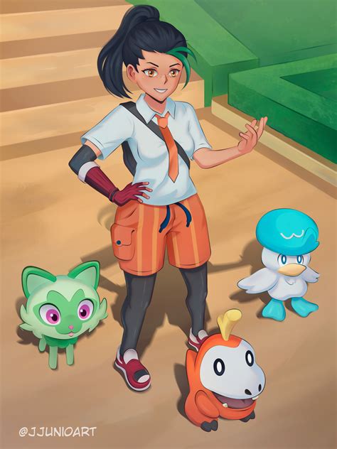 Fanart of Pokemon Scarlet, Choose your starter! : r/pokemon