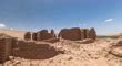 Ruins Of Ancient Clay Brick Village In Arid Desert With Rocks And Clay ...