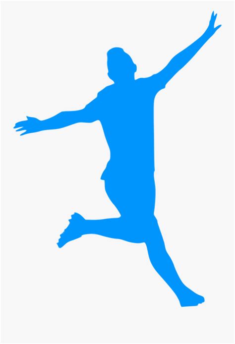 Soccer Player Celebrating Silhouette , Free Transparent Clipart - ClipartKey