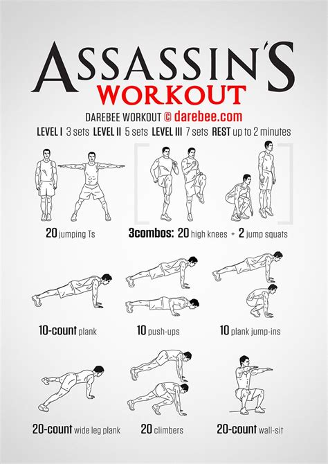 Assassin's Workout | Assassins workout, Nerdy workout, Superhero workout