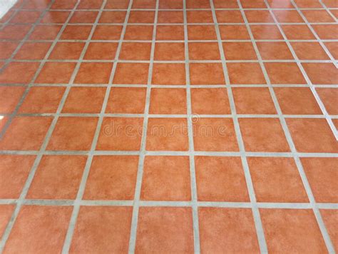 Brown Terracotta Tiled Floor with Grey Grout. Stock Image - Image of outdoor, home: 252525933