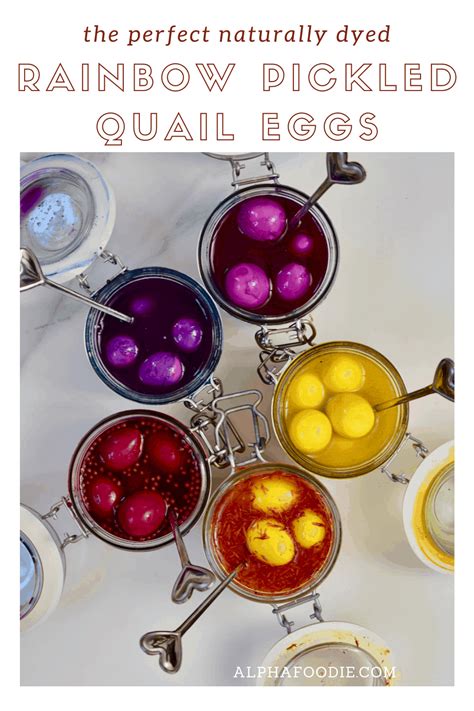 Naturally Dyed Rainbow Pickled Quail Eggs - Alphafoodie