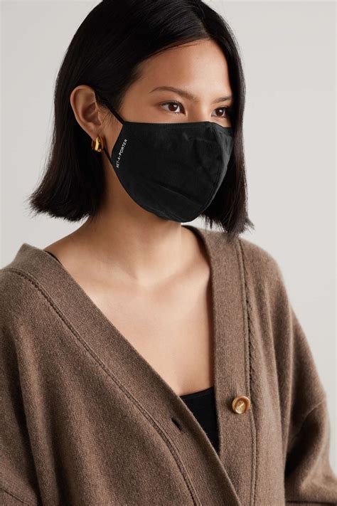 NET-A-PORTER Printed recycled silk-crepe face mask | NET-A-PORTER