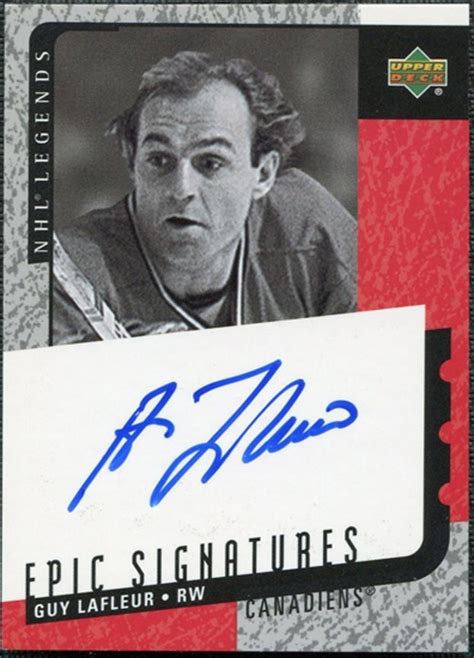 2000/01 Upper Deck Legends Epic Signatures #GL Guy Lafleur Autograph | eBay