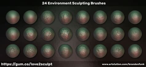 Free download: 24 Environment Sculpting Brushes - BlenderNation