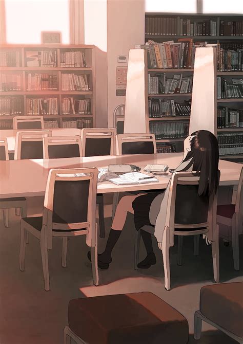 3840x2160px, 4K free download | Girl, library, study, anime, HD phone wallpaper | Peakpx
