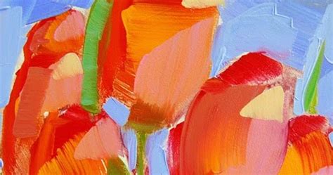 angela moulton's painting a day: Orange Tulips Painting