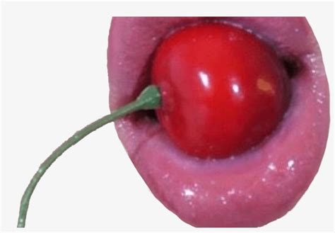 Cherry Lips Red Aesthetic Vaporwave Grunge Vintage - Vaporwave Aesthetic Border Transparent ...
