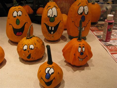 20+ Cute Pumpkin Faces Painted