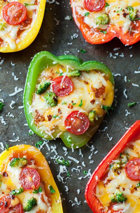 Bell Pepper Pizzas - Peas and Crayons