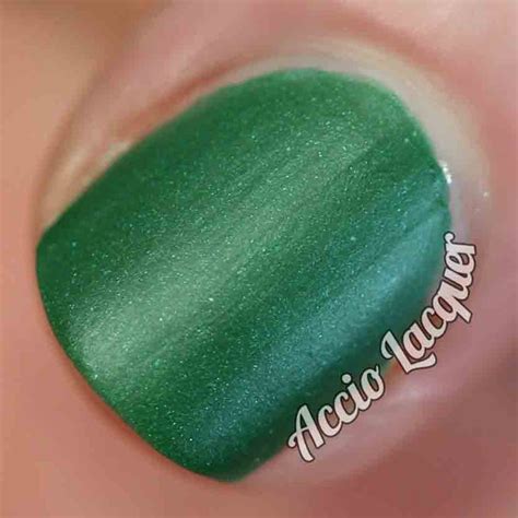 Against All Logic Nail Polish - matte green with blue sparkle – Fanchromatic Nails
