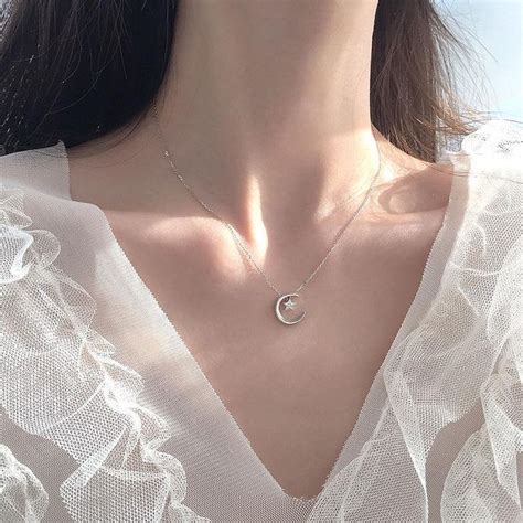 Star & Moon Pendant Necklace | Gümüş, Gümüş küpeler, Gümüş kolye