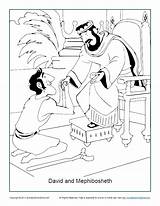 David And Mephibosheth Coloring Page  Childrens Bible Activities sketch template