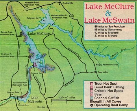 2017 Lake McClure Fishing Map and Fishing Report, Fishing Clubs and ...