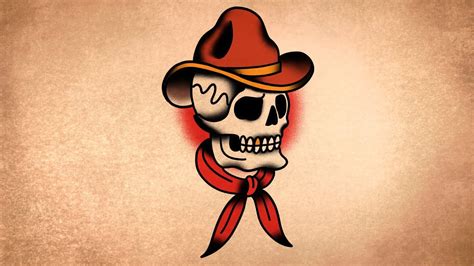 Cowboy Skull Tattoo