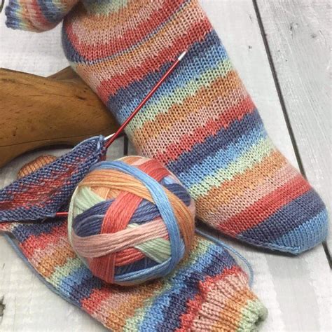 Self Striping Slip Stitch Socks — Louley Yarn in 2021 | Sock yarn knitting patterns, Sock yarn ...