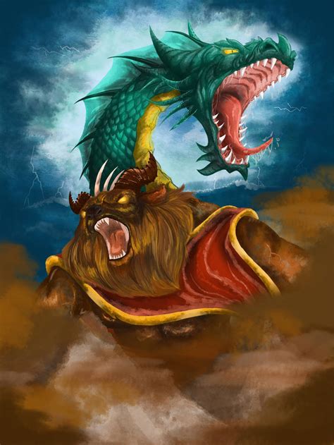 Leviathan and Behemoth by lucyelephant1217 on DeviantArt