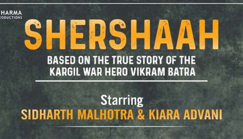 Shershaah: Vikram Batra biopic officially titled 'Shershaah' starring ...