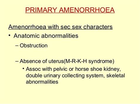 Amenorrhoea Amenorhhea