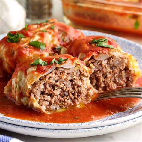 Ground Beef And Rice Stuffed Cabbage Rolls Recipe | Deporecipe.co