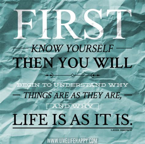 First Know Yourself - Live Life Happy