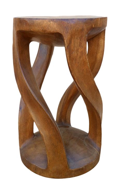 four leg round top twist stool | Round stool, Natural wood furniture, Stool