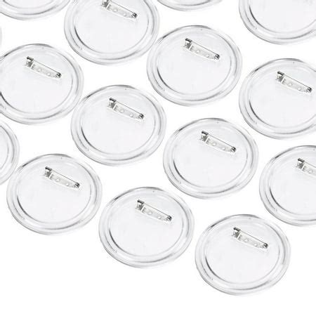 Clear Buttons with Pins - 36-Pack DIY Craft Buttons, Acrylic Plastic Button Badges, 2.25 Inches ...