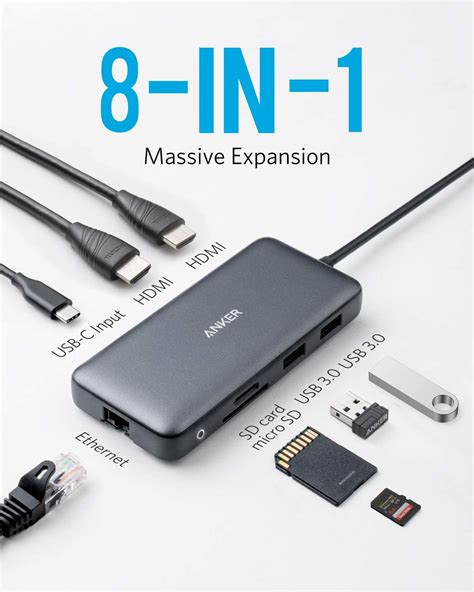 Anker A8380 PowerExpand 8-in-1 USB C Hub купить в Баку - Amazon Computers