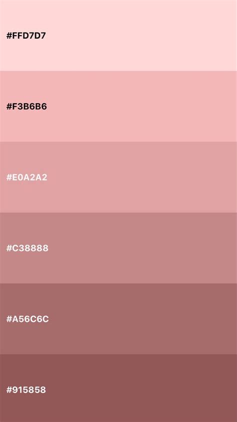 🌹Rosè Gold🌹 | Color palette pink, Hex color palette, Rose gold color palette