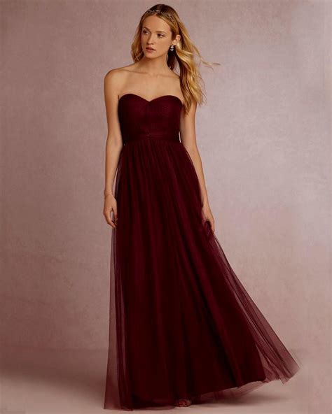 wine colored evening dresses photo - 1