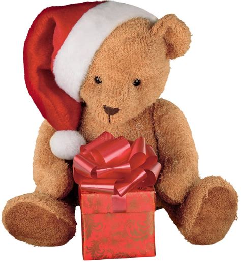 Teddy Bear in Red Gift Box with Bow Stock Image - Image of holidays ...