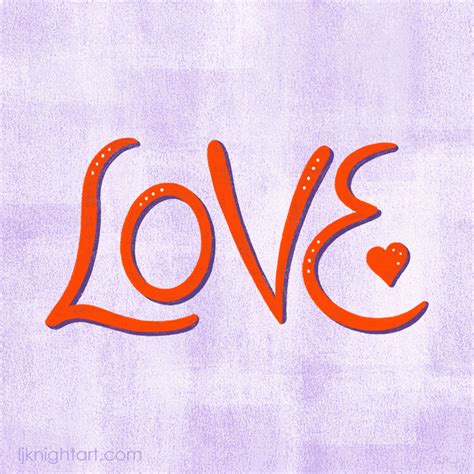 Hand Lettered ‘Love’ Word Art | L.J. Knight Art