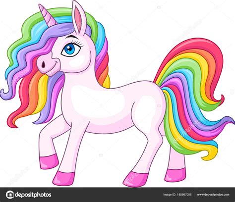 Images: cartoon rainbow unicorn | Cartoon Rainbow Unicorn Horse — Stock Vector © tigatelu #185867058