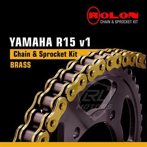 Yamaha R15 v1 Rolon Brass chain & Sprocket Kit – LRL Motors