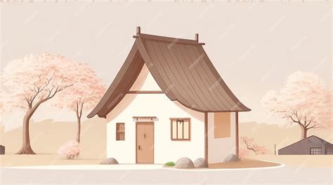 Premium AI Image | Idyllic Village House A Simple Educational Drawing